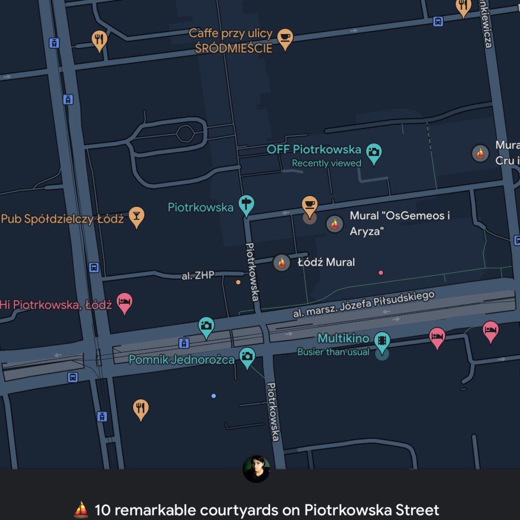 Street art Piotrkowska Mapa Map