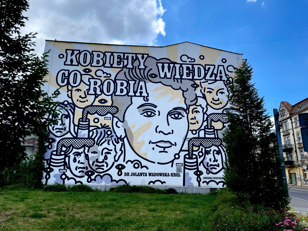 Mural in Katowice with women