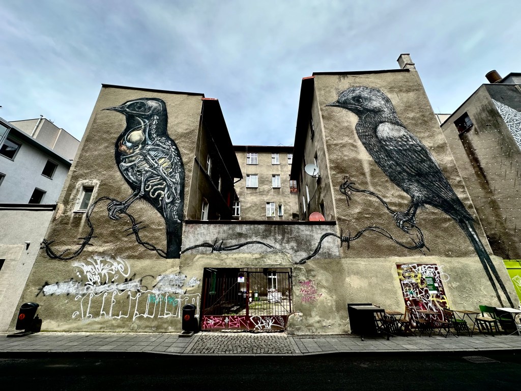 mural with two birds