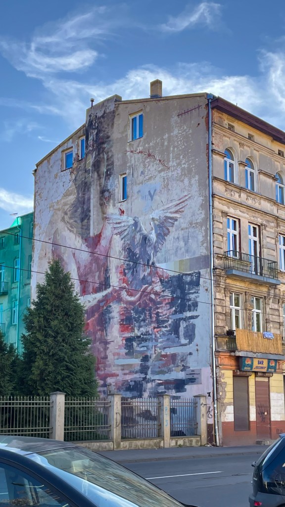 Borondo’s mural in Lodz, Poland