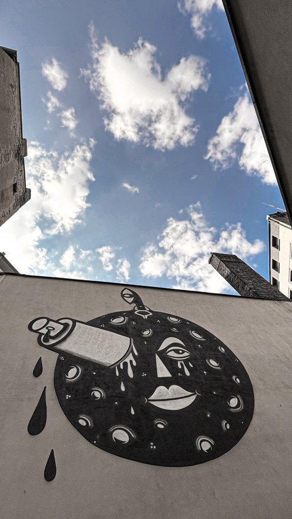 Mural noriaki black and white