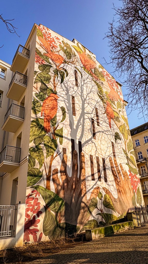 Mural with piano and nature in poznan