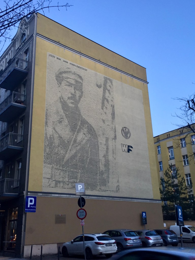 mural with a soldier in lodz