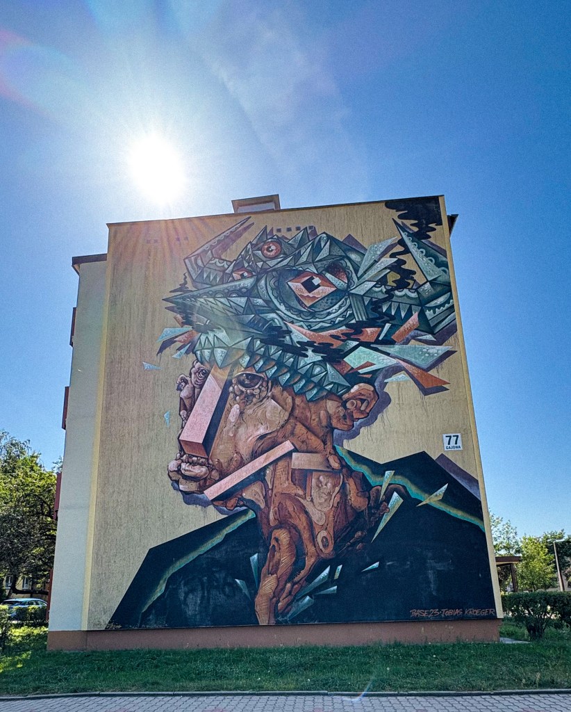 mural with a man