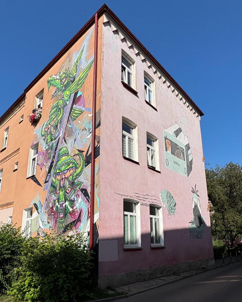 abstract mural in Bialystok