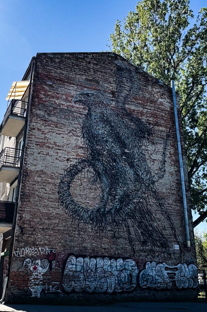 DALeast mural with bird 