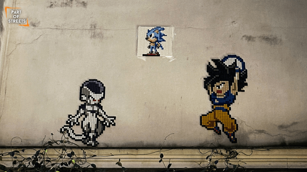mosaic with Goku and Freeza in Paris