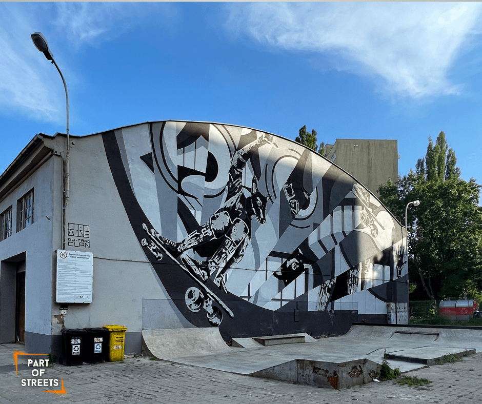 mural by gu-tang clan and tope in Łódź
