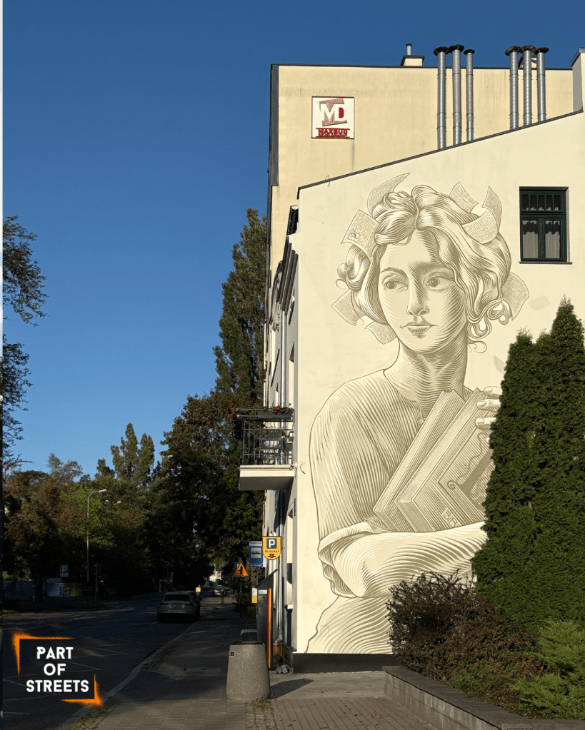 mural "bibliotekarz" by Paweł Ponichtera